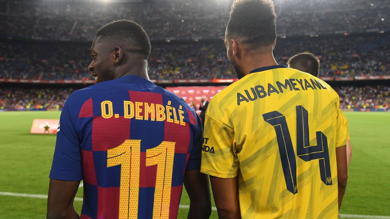 LIVE Deadline Day: Barca eye Aubameyang in, Dembele out